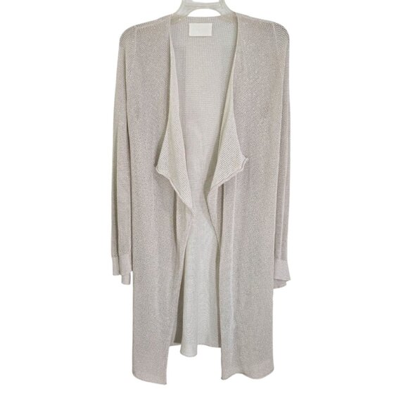 Zadig Voltaire Women's‎ Gray Metallic Daphnee Mesh Cardigan Open Front Size M - Picture 1 of 12